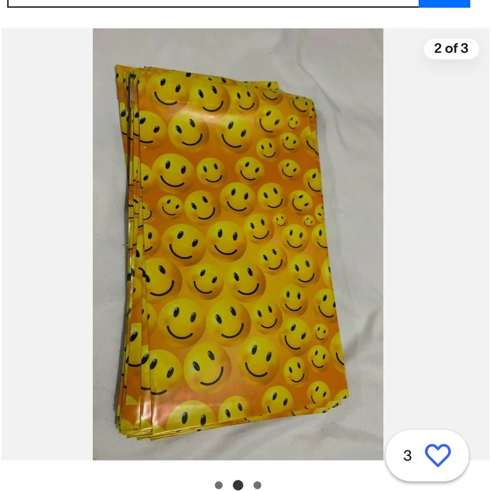 8 of 6x9 Happy Faces poly mailers